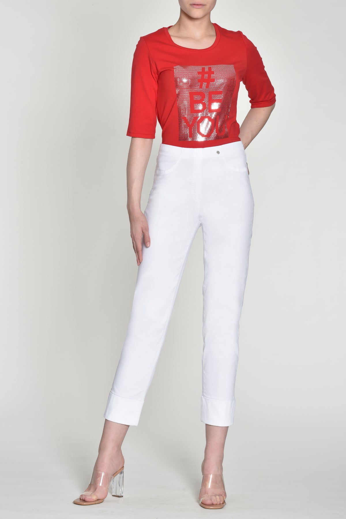 Robell 7/8th Jeans | White