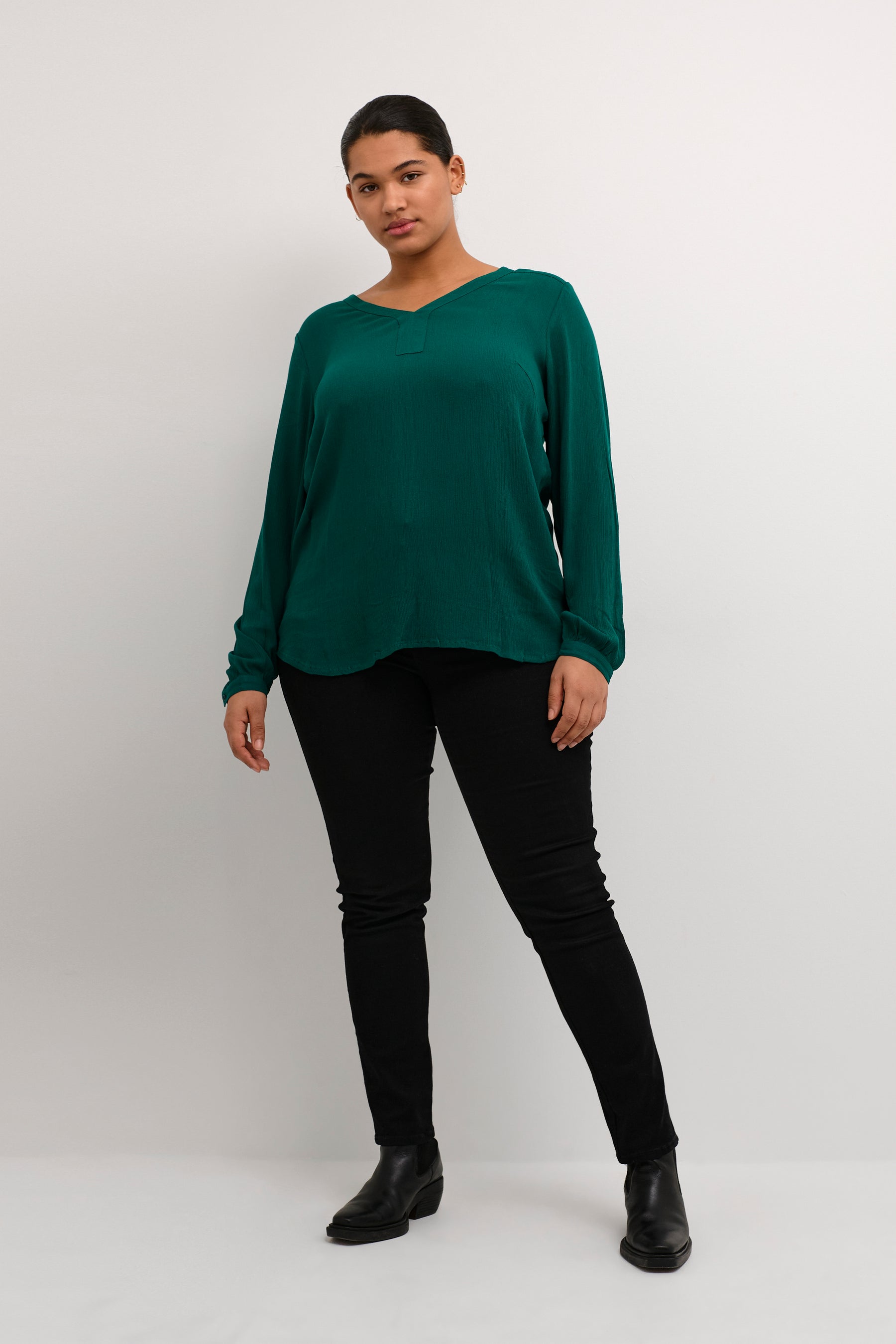 Kaffe Cami Blouse in Teal Green