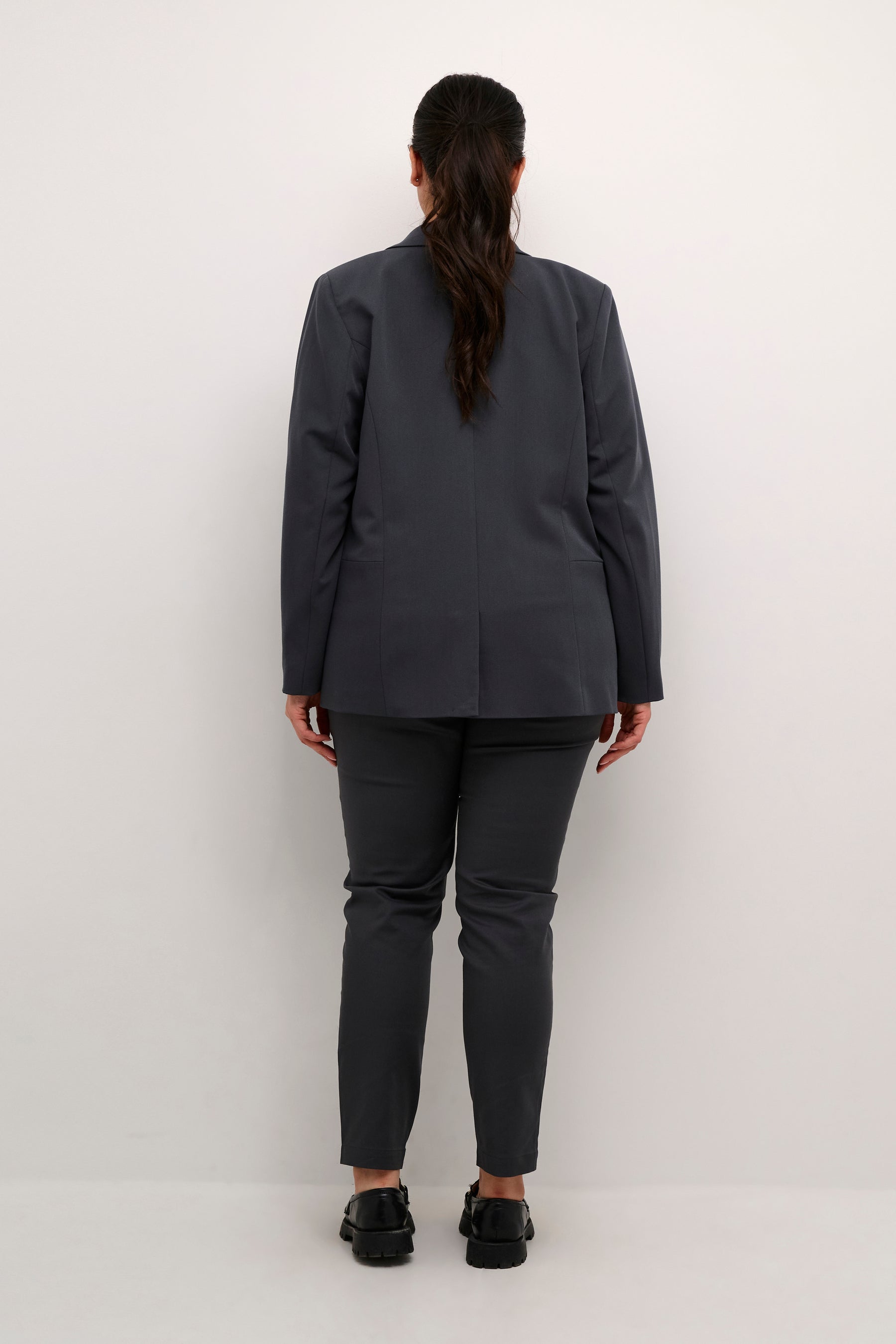 Kaffe Curve Sakira Blazer in Dark Grey