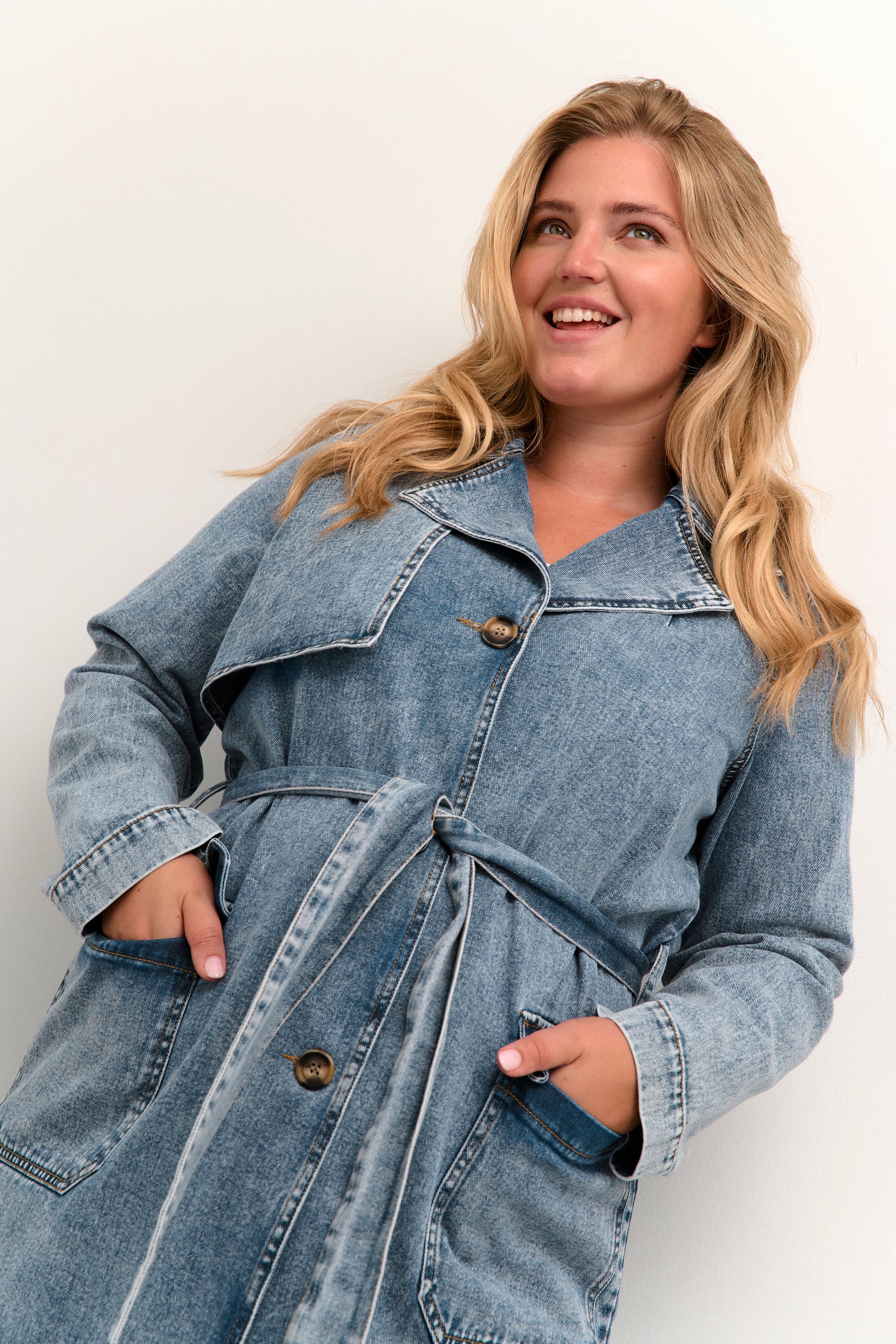 Kaffe Curve Denim Trenchcoat