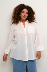 Kaffe Curve Alana Shirt in Cream