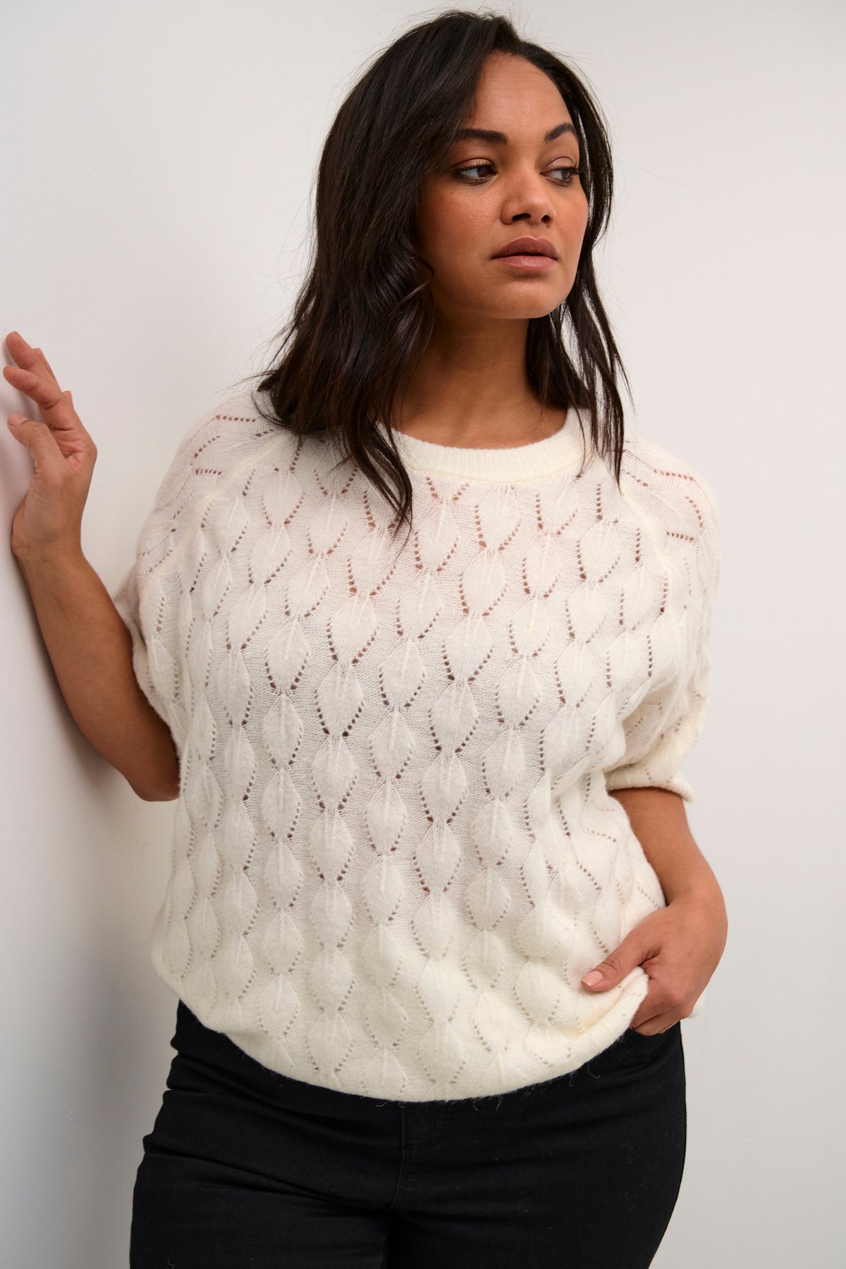 Kaffe Curve Nalene Knit in White