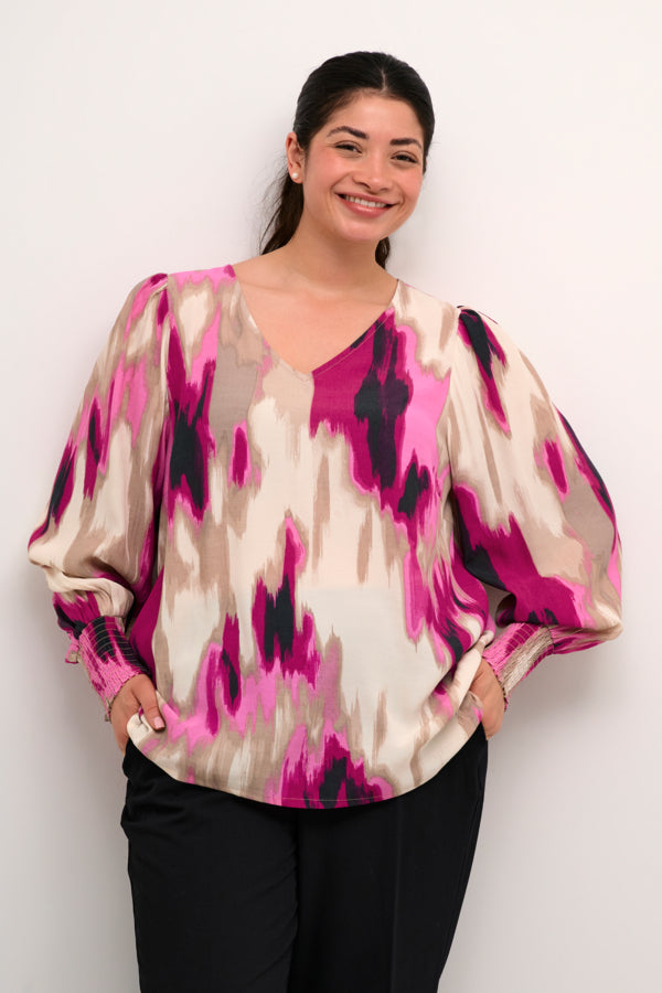Kaffe Curve Alona Blouse in Pink