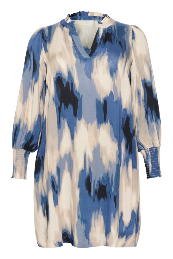 Kaffe Curve Bella Dress in Blue
