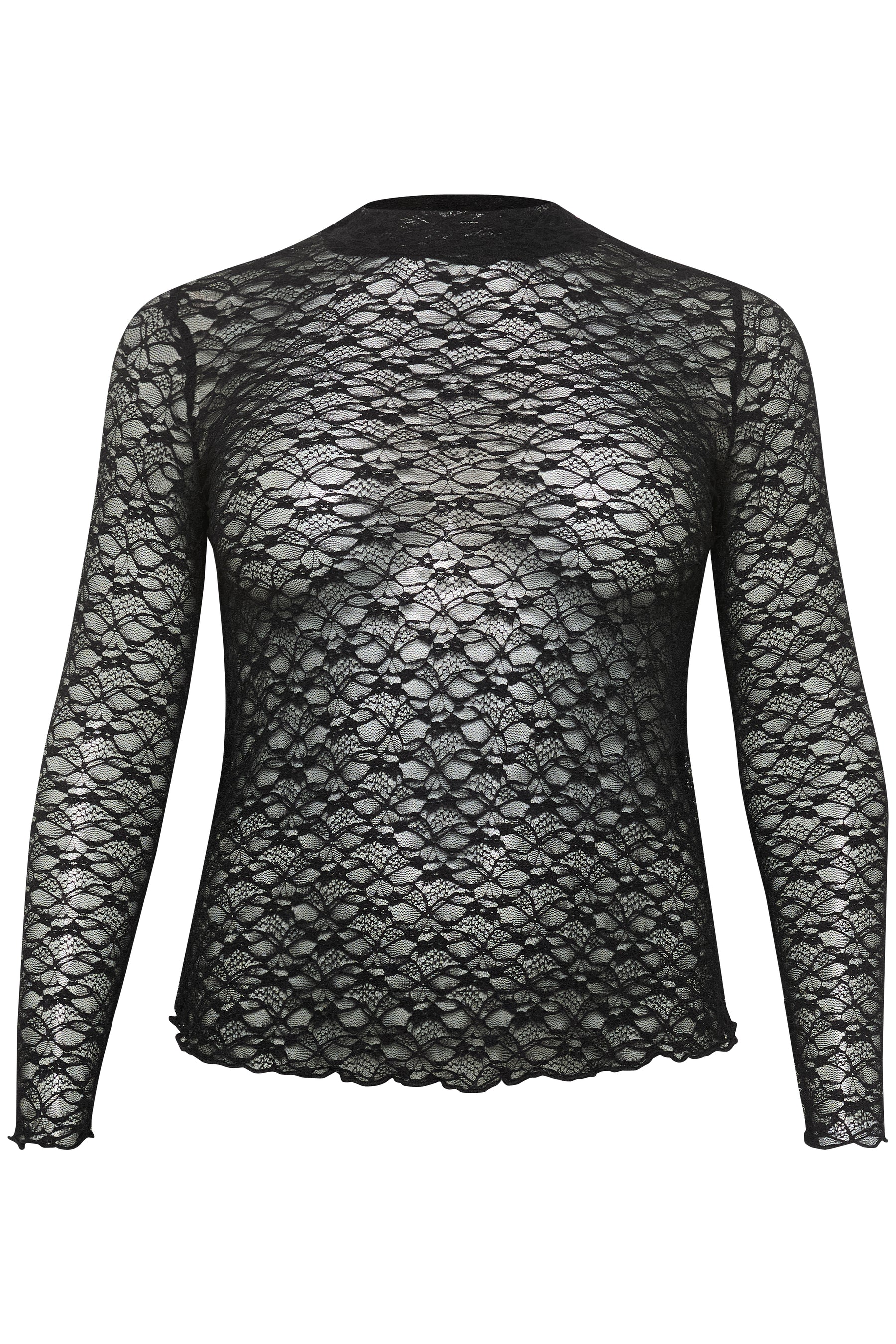 Kaffe Curve Jolina Lace Top in Black