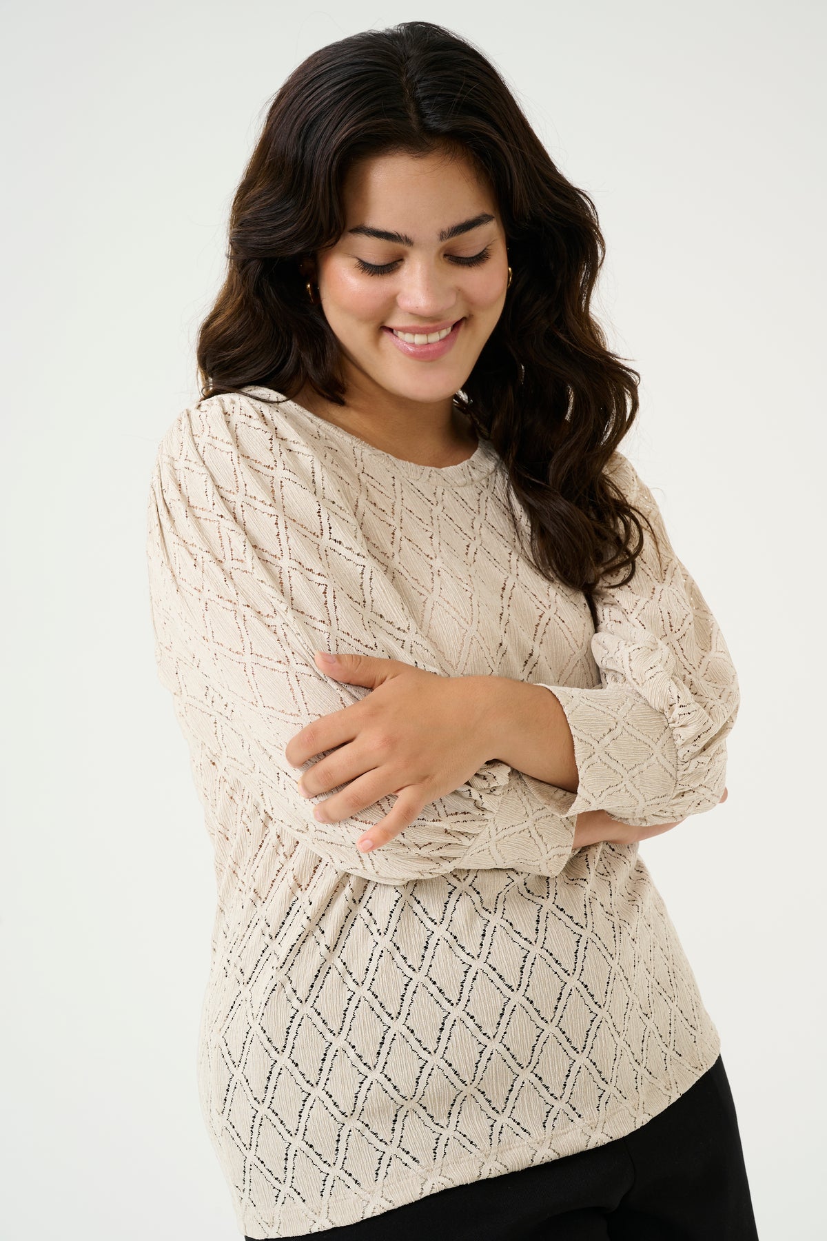 Kaffe Curve Tia Blouse in Beige