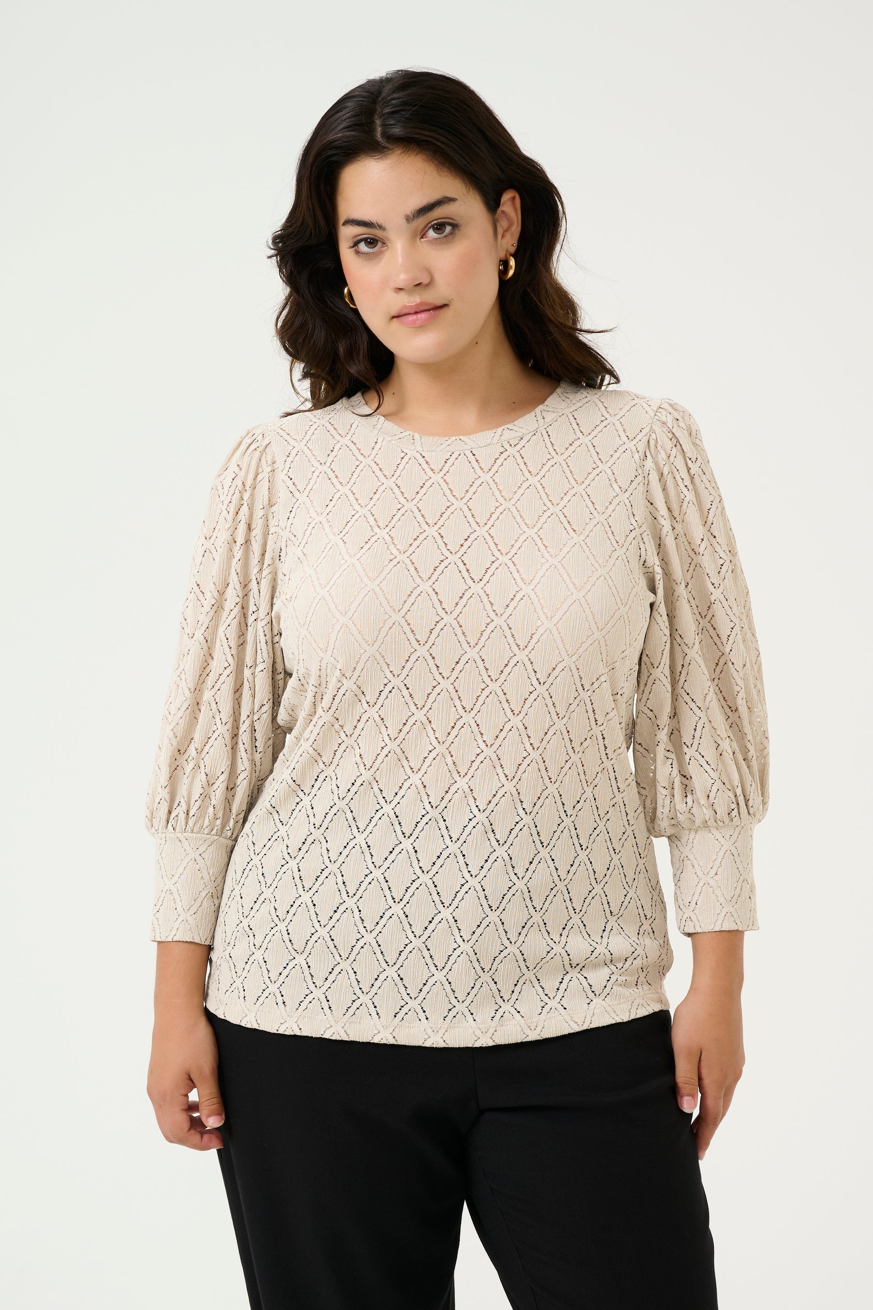 Kaffe Curve Tia Blouse in Beige