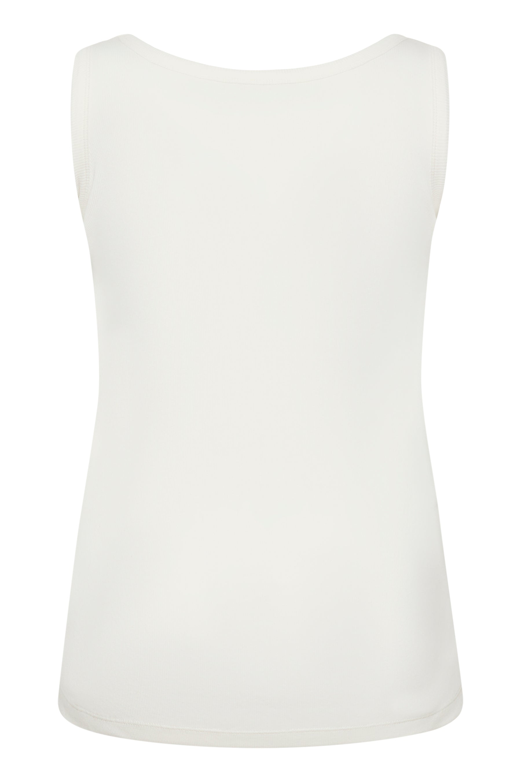Kaffe Curve Carina Rhinestone Vest Top in White