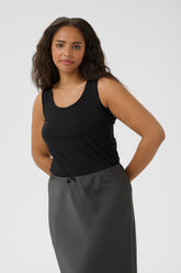 Kaffe Curve Erina Vest Top in Black