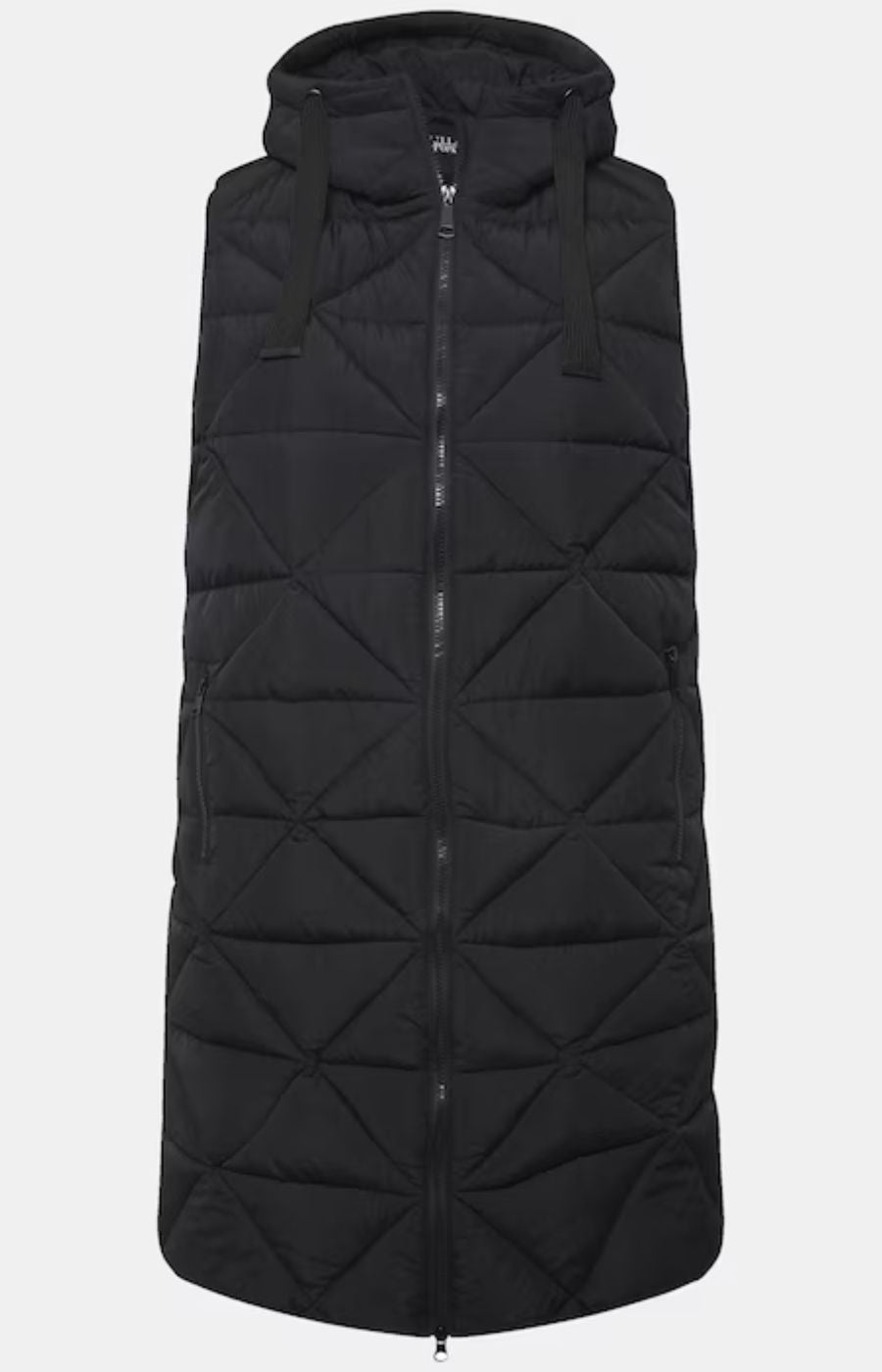 Ulla Popken Longline Gilet in Black