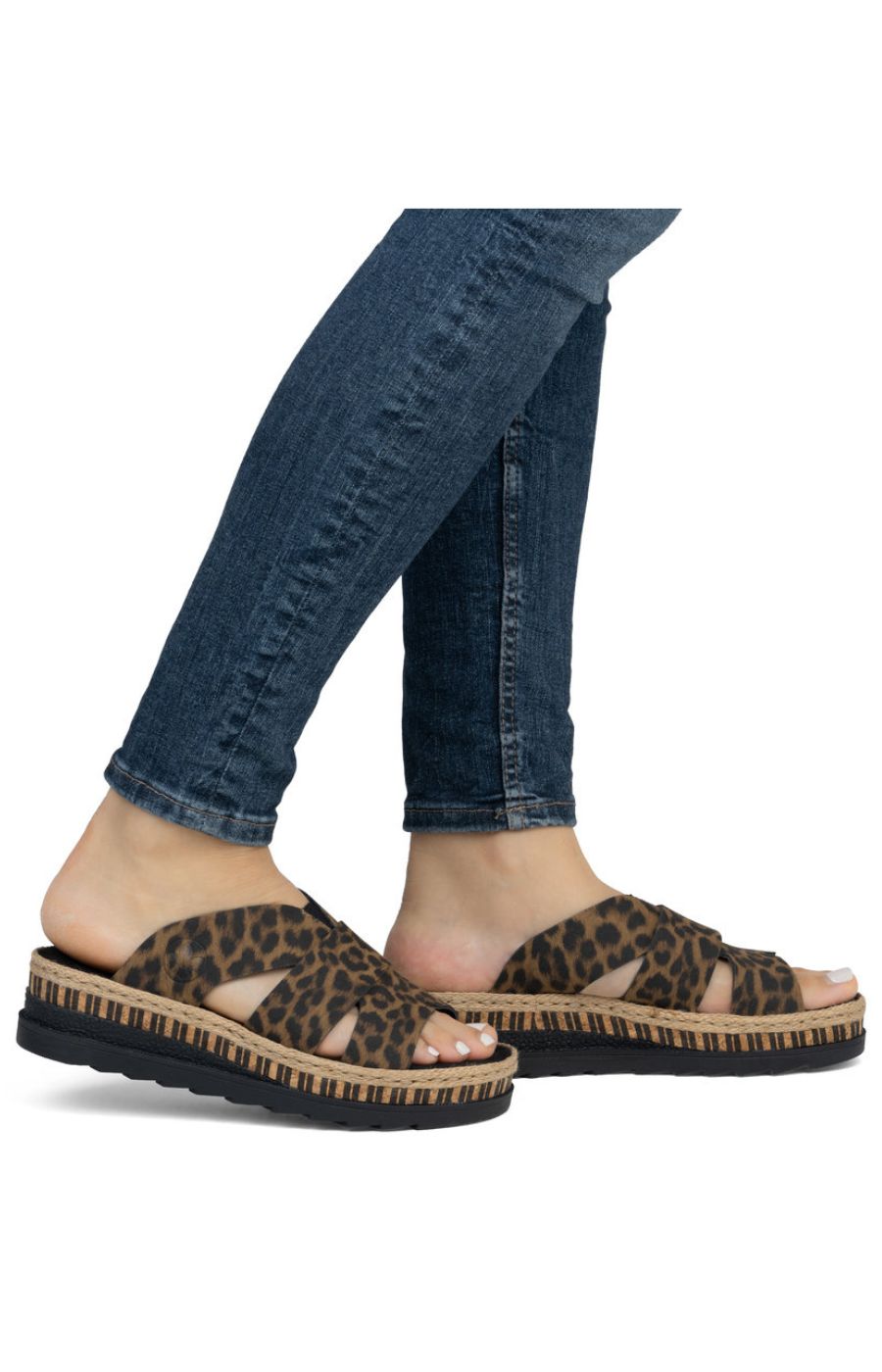 Rieker Leopard Print Sandal