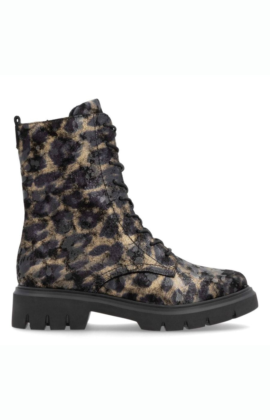 Remonte Black and Gold Print Boot