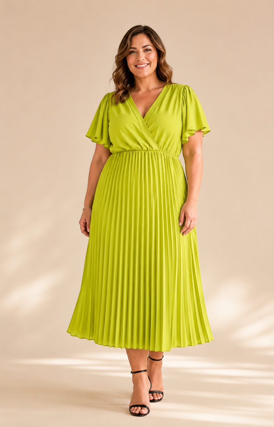 Daphne Dress in Lime