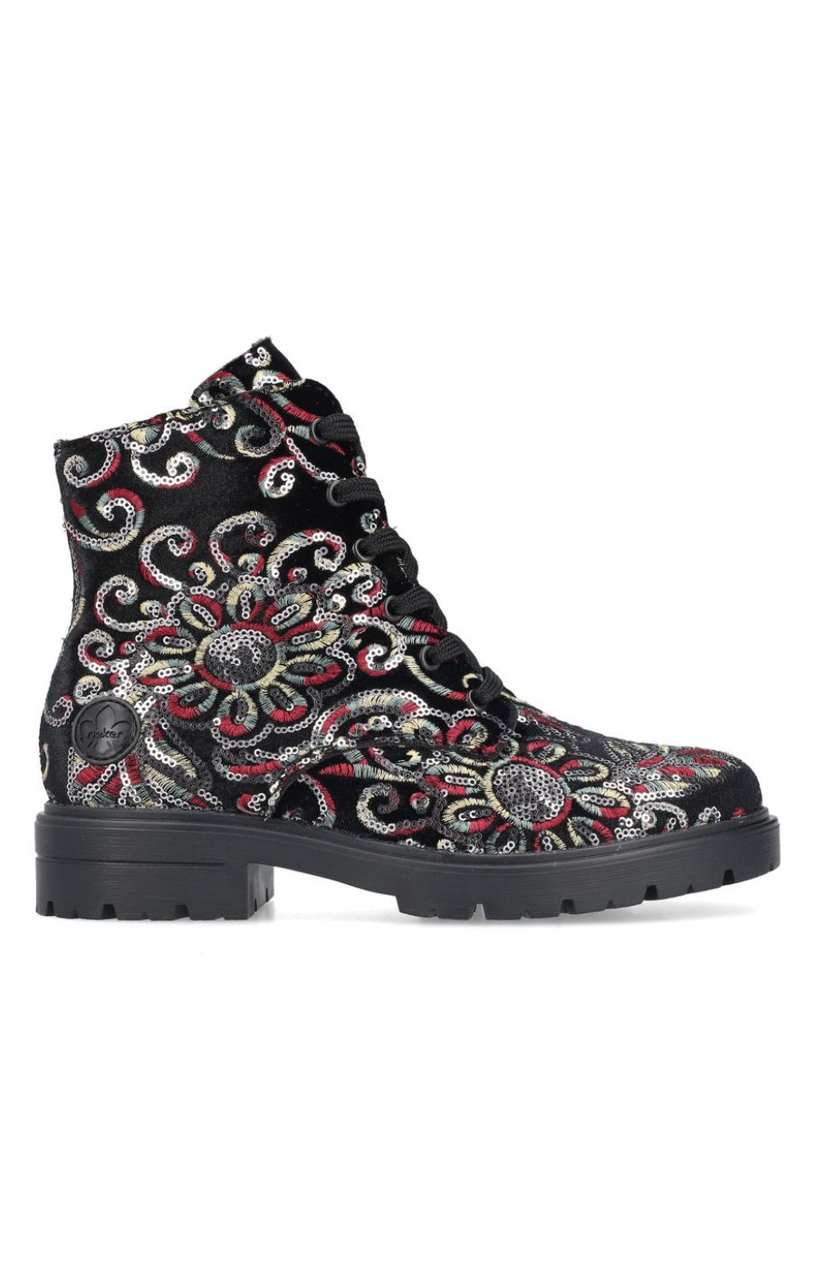Rieker Floral Sequin Boot