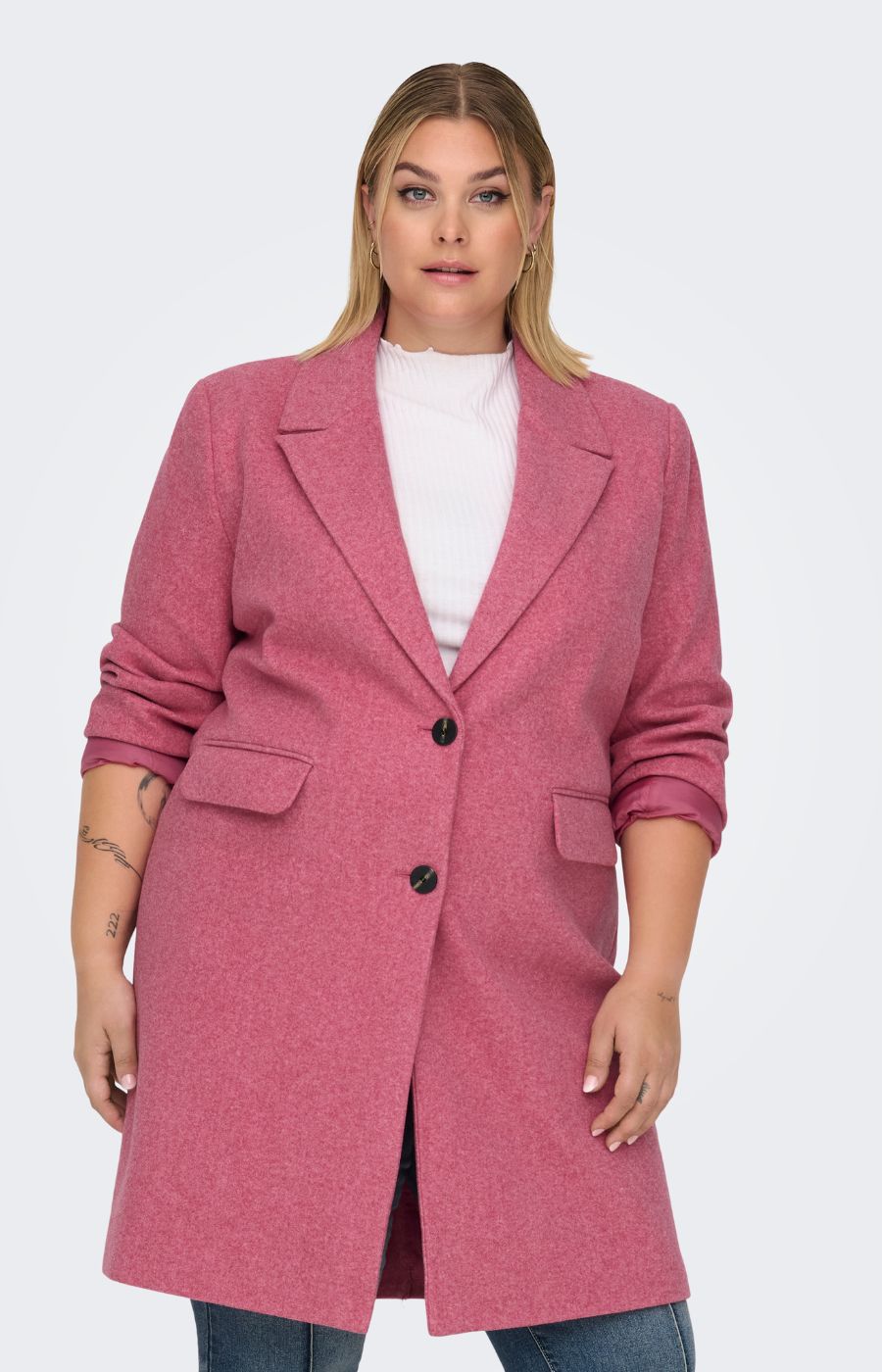 Only Carmakoma Blake Coat in Pink
