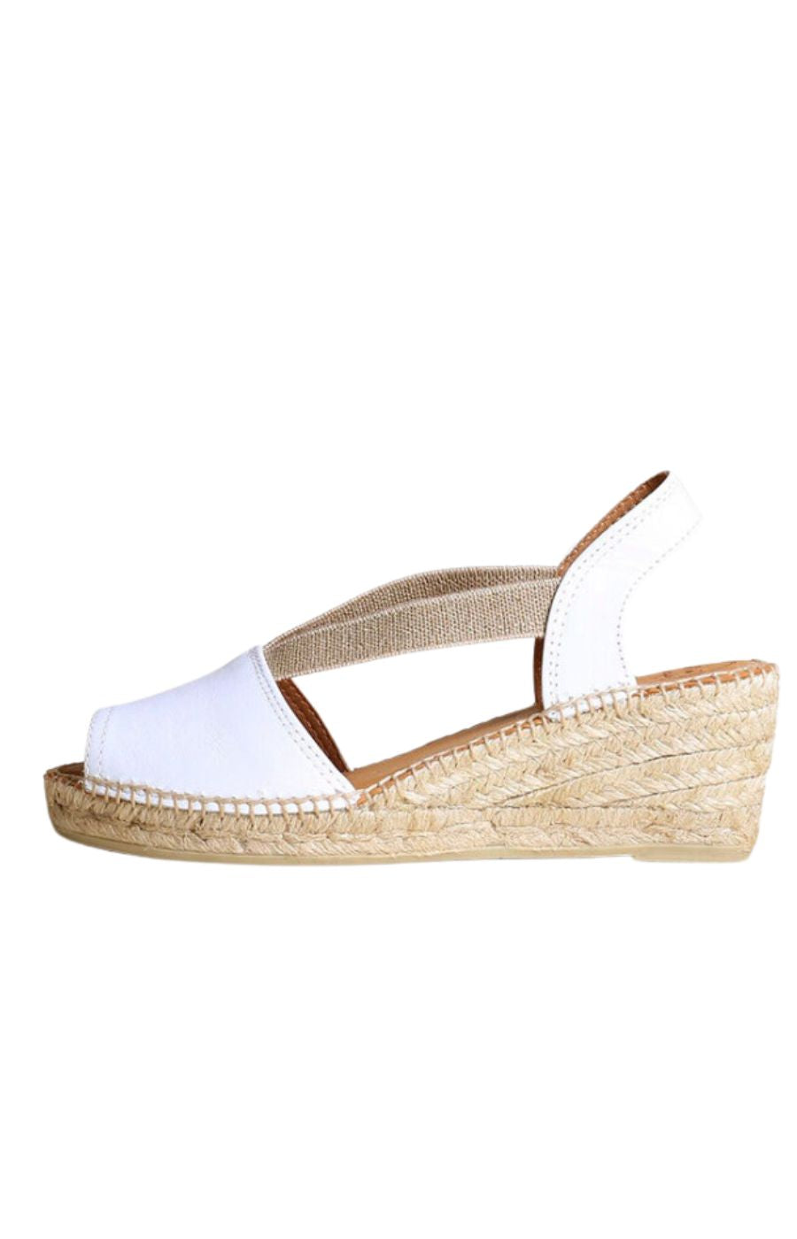 Toni Pons Slingback White Wedge
