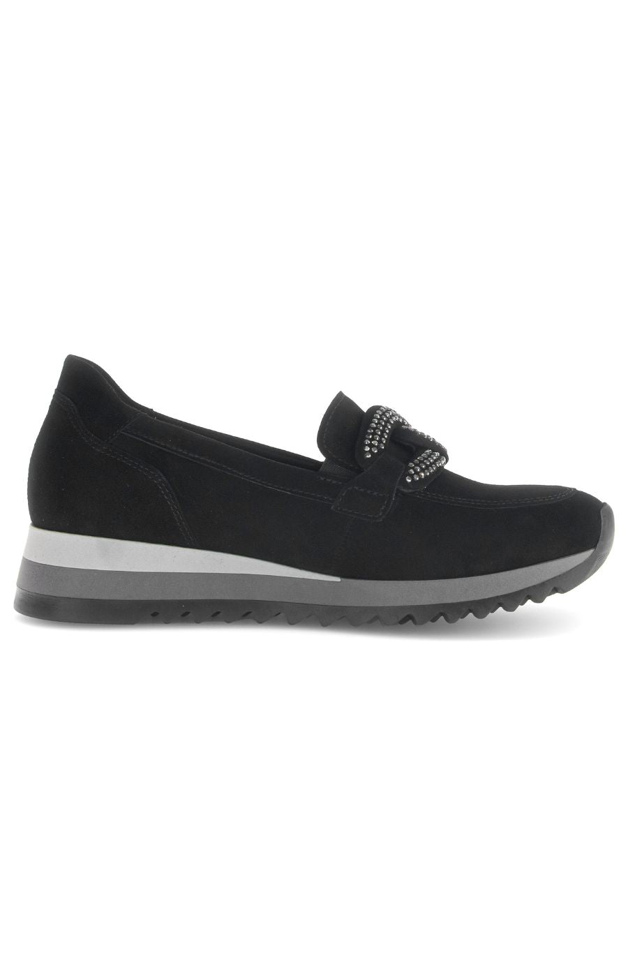 Gabor Suede Loafer in Black