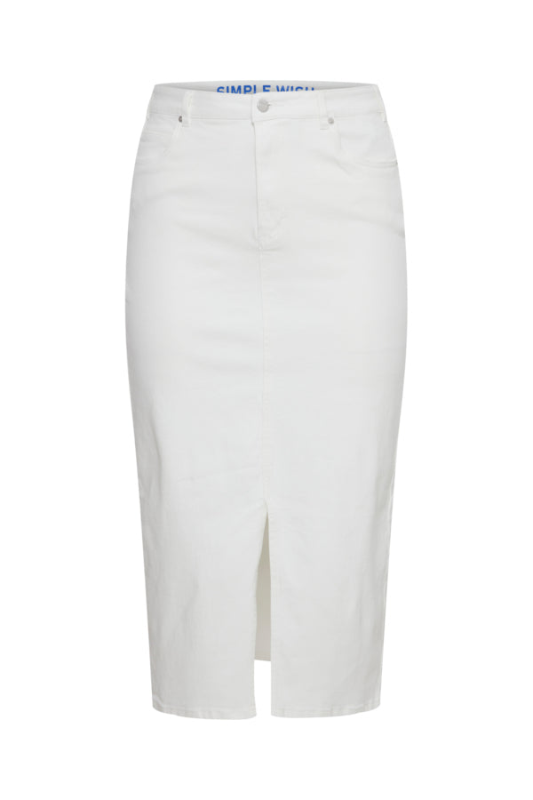 Simple Wish Winner Skirt White Plus Size Clothing
