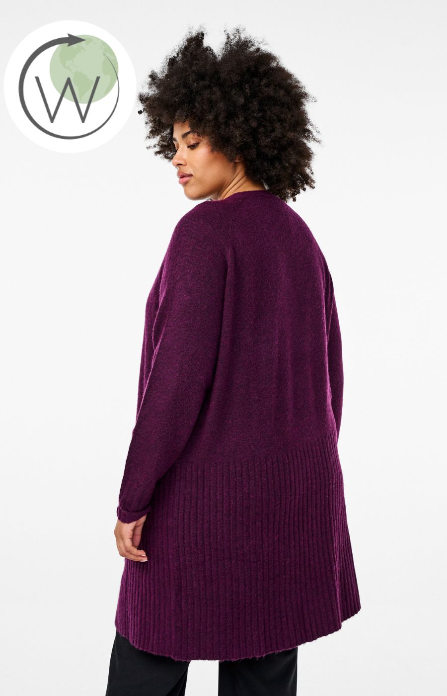 Zizzi Vista Cardigan in Purple