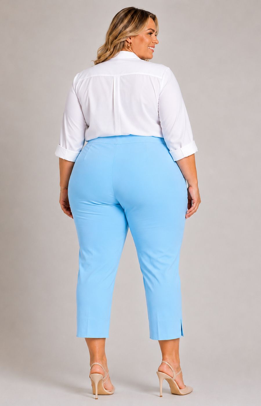 Robell Crop Trousers | Turquoise