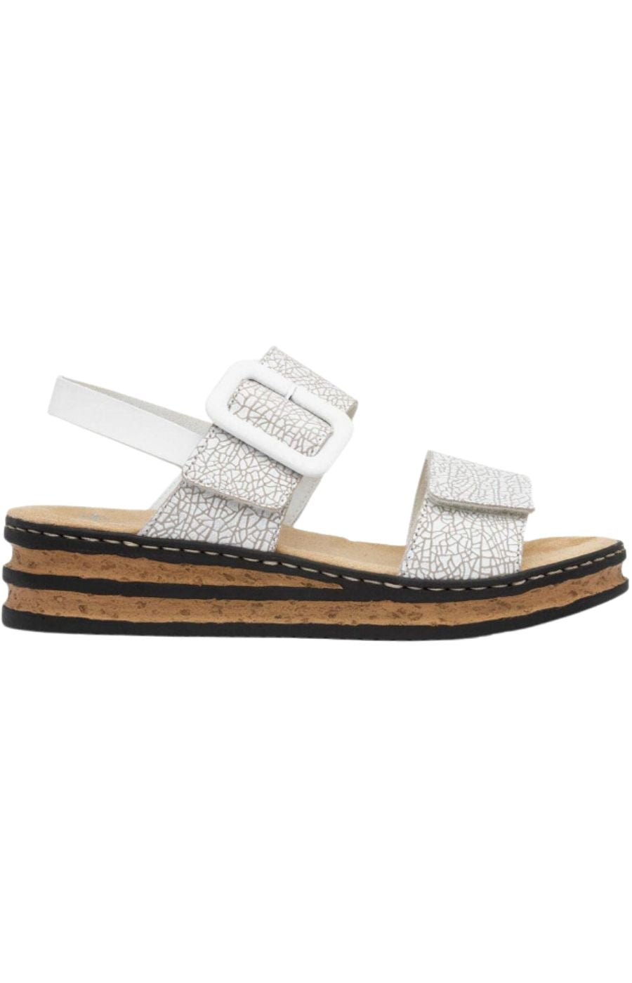 Rieker Buckled Wedge Sandal