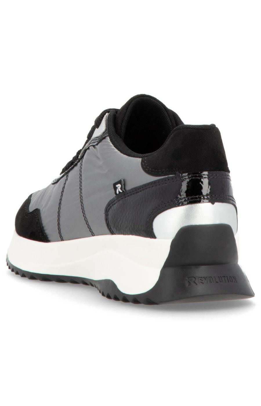 Rieker Trainer in Silver and Black