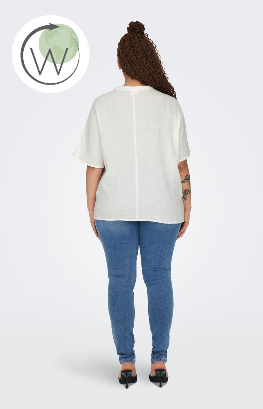 Only Carmakoma Thyra Blouse in White