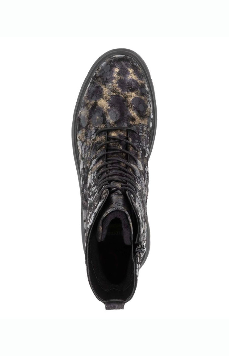 Remonte Black and Gold Print Boot