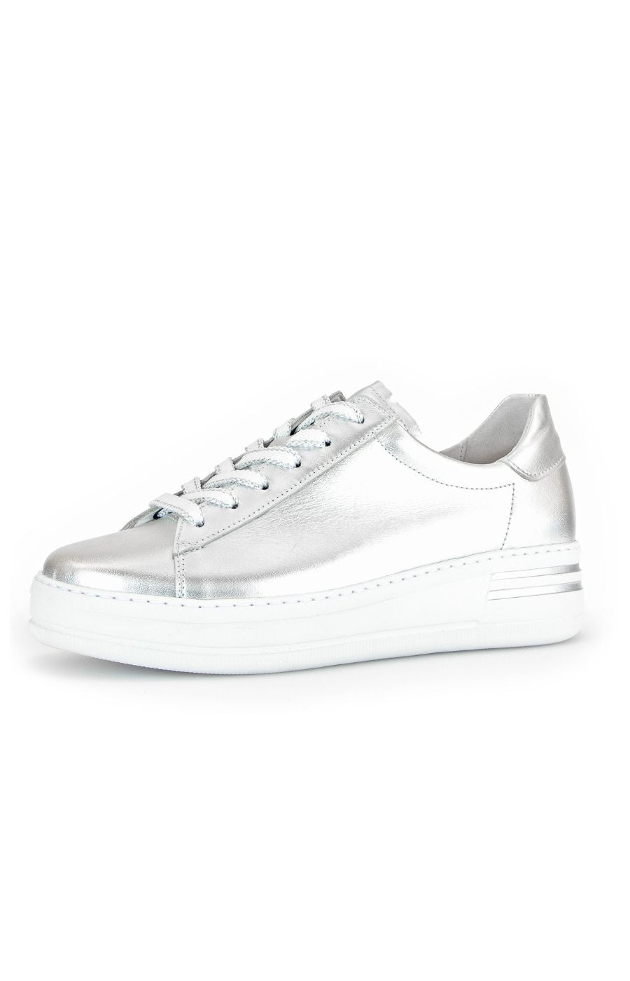 Gabor Trainer in Silver Women s Shoes Wardrobeplus.ie