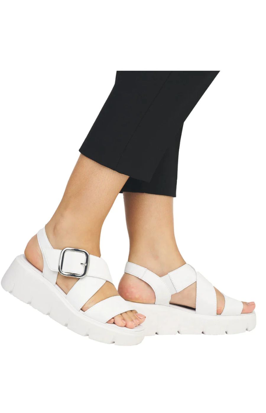 Rieker White Criss Cross Sandal