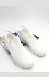 White Slip On Trainer