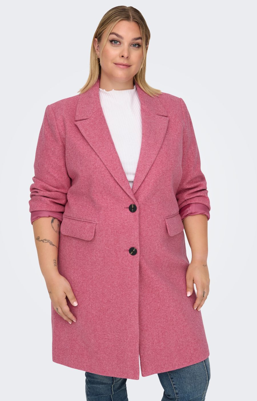 Only Carmakoma Blake Coat in Pink