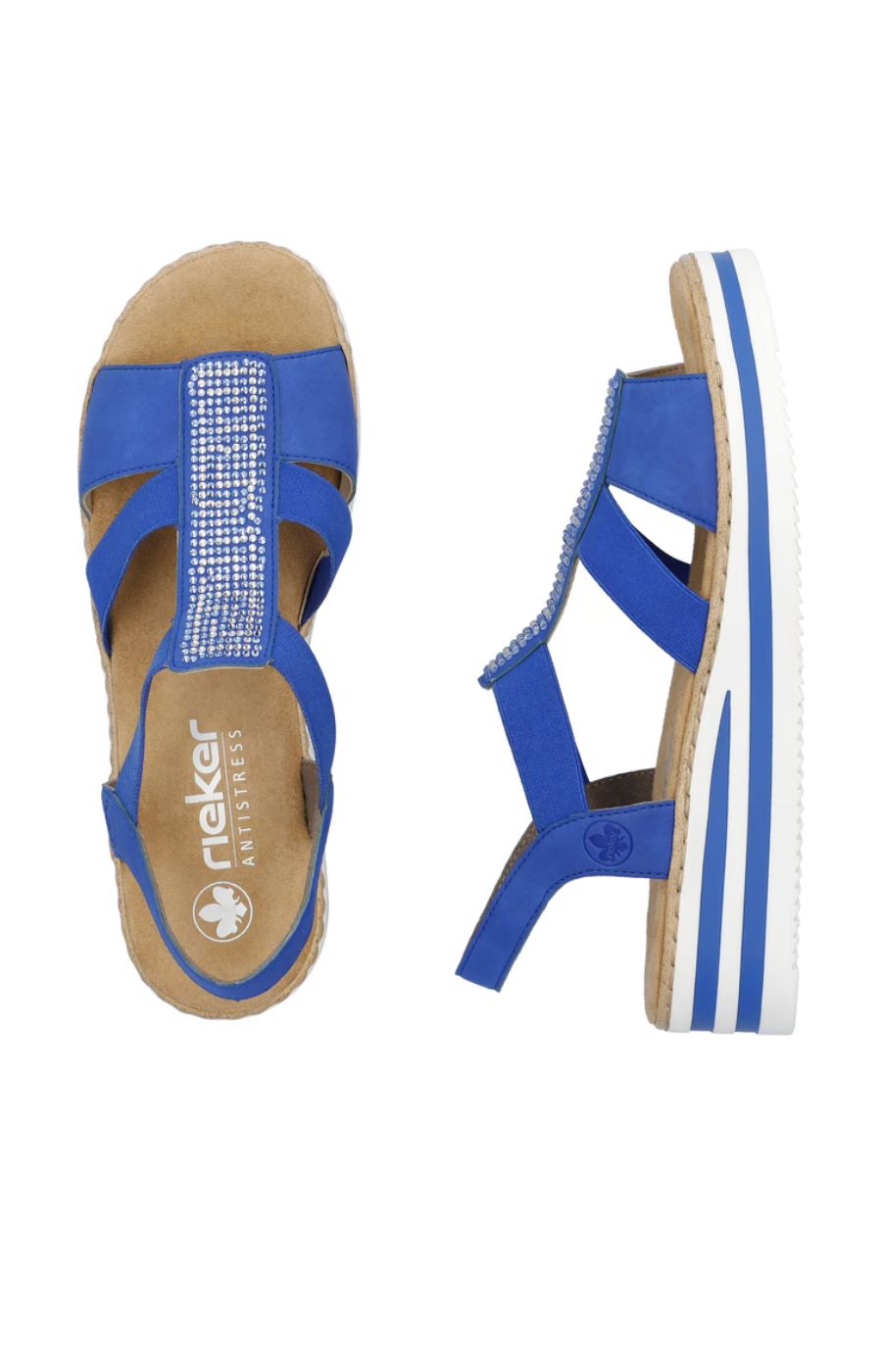 Rieker Blue Diamante Sandal