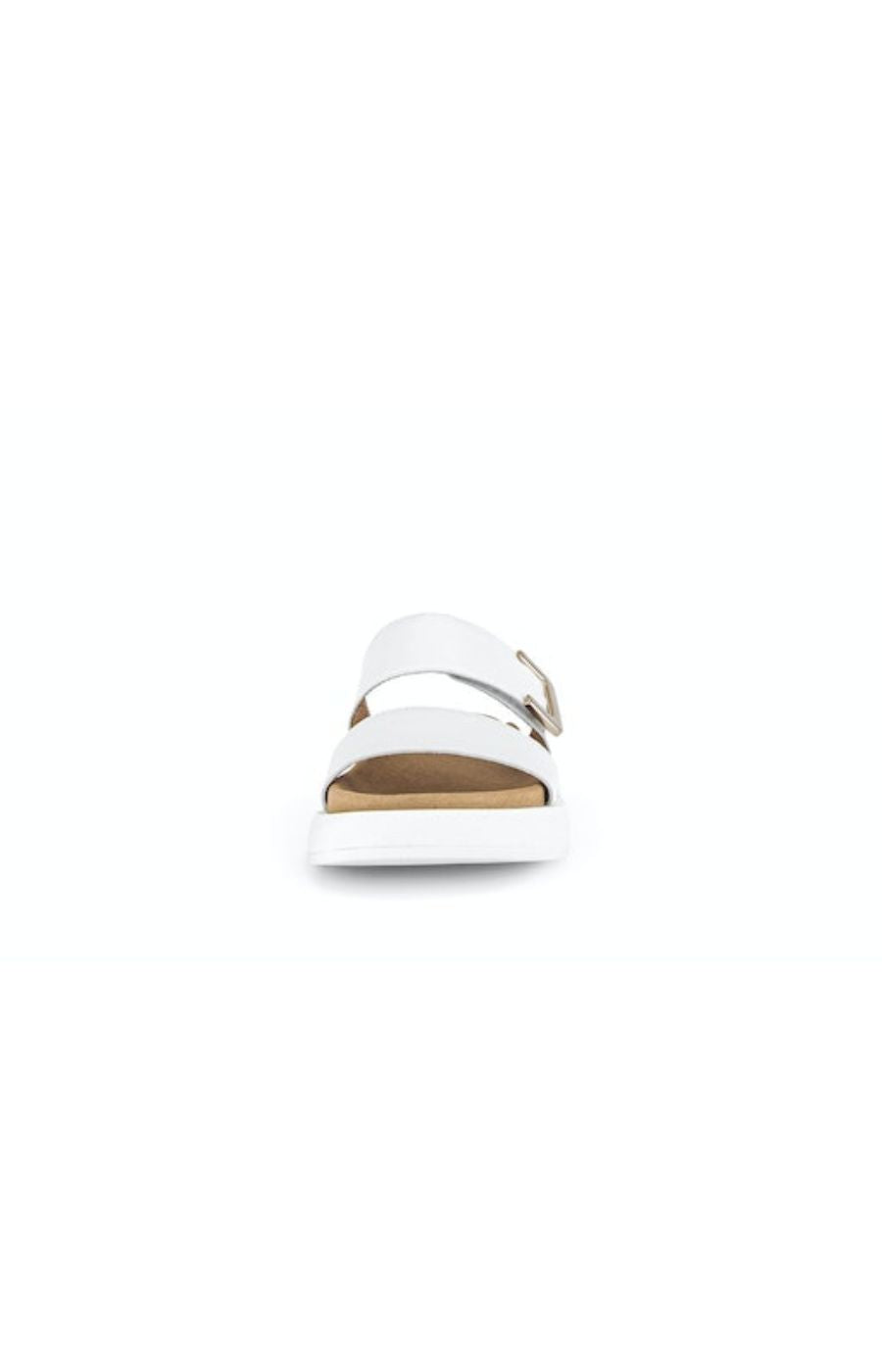 GABOR SLIP ON BUCKLE SANDAL IN WHITE