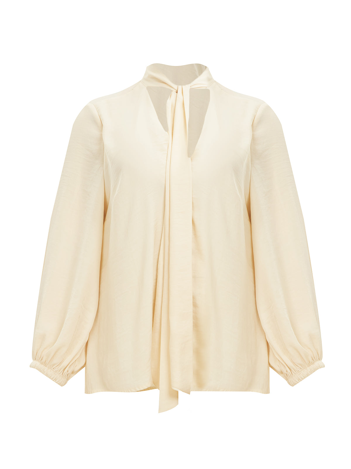 Mat Tie Neck Blouse Cream Plus Size Clothing Wardrobeplus ie Mat Tie Neck Blouse Cream Plus Size Clothing Wardrobeplus ie
