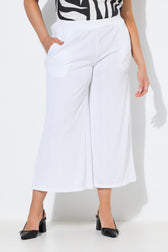Ulla Popken Textured Culottes in White