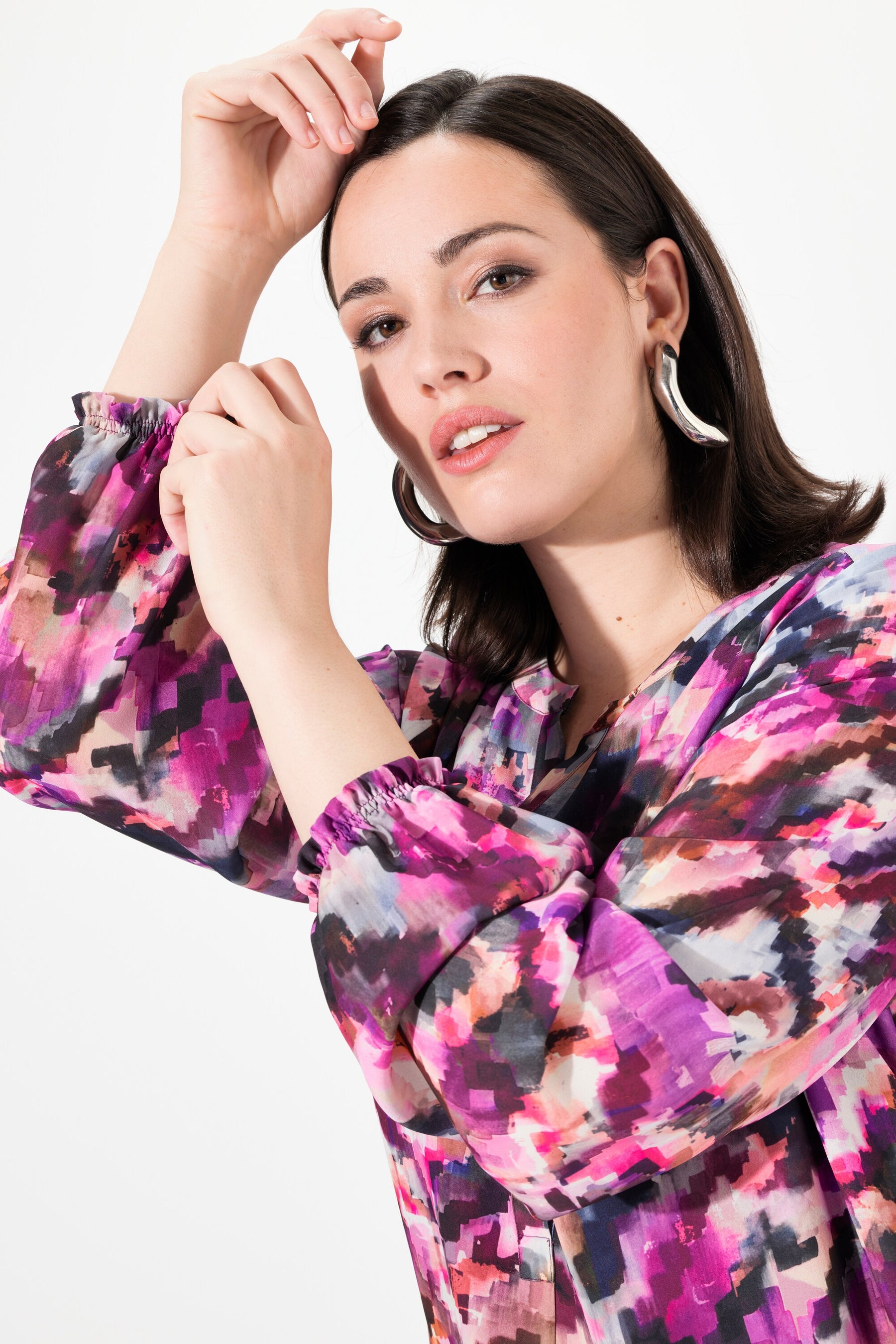 Ulla Popken Pixel Tunic in Pink