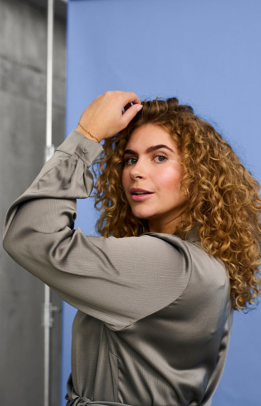 Kaffe Curve Loana Dress in Grey