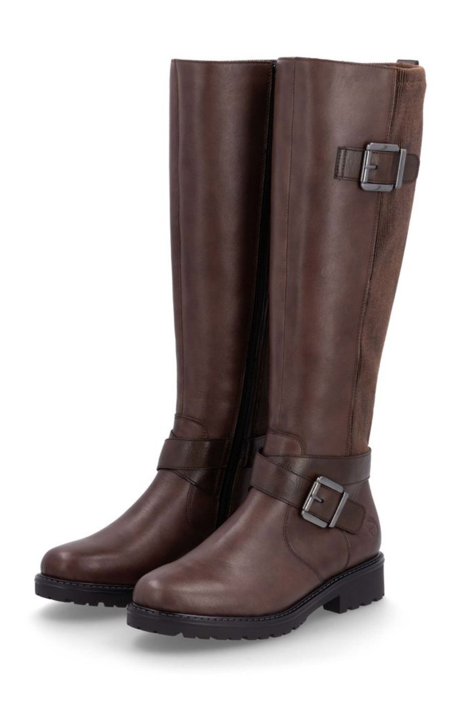 Remonte Knee High Buckle Boot in Brown