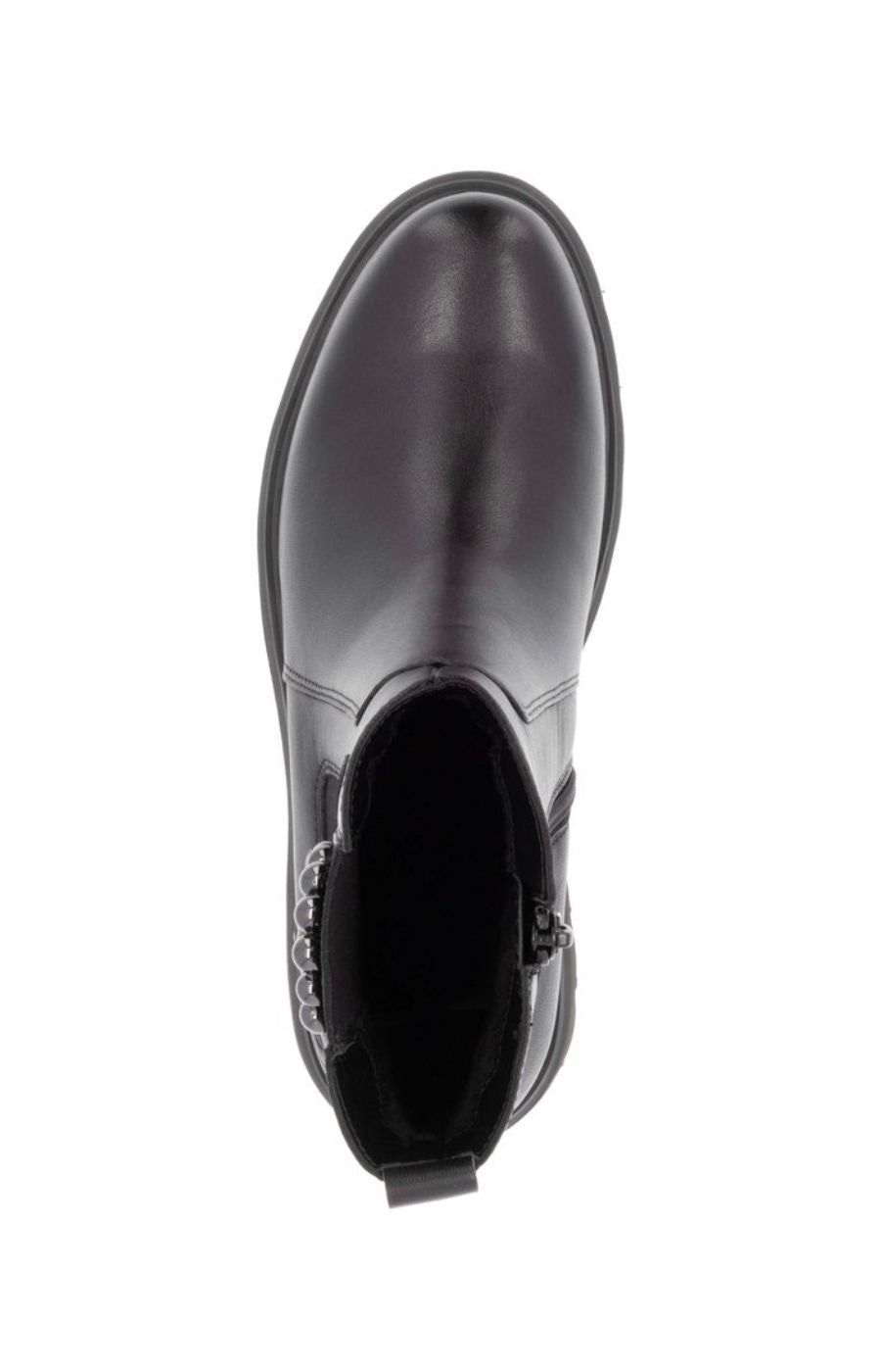 Remonte Black Chelsea Boot with Buckle