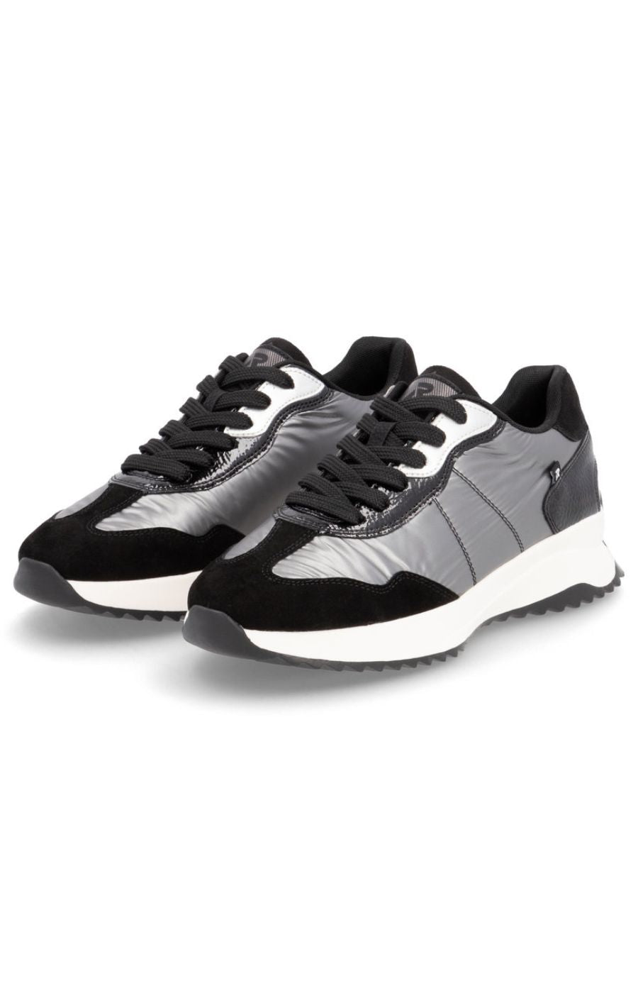 Rieker Trainer in Silver and Black
