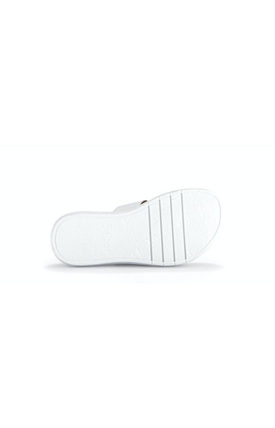 GABOR SLIP ON BUCKLE SANDAL IN WHITE