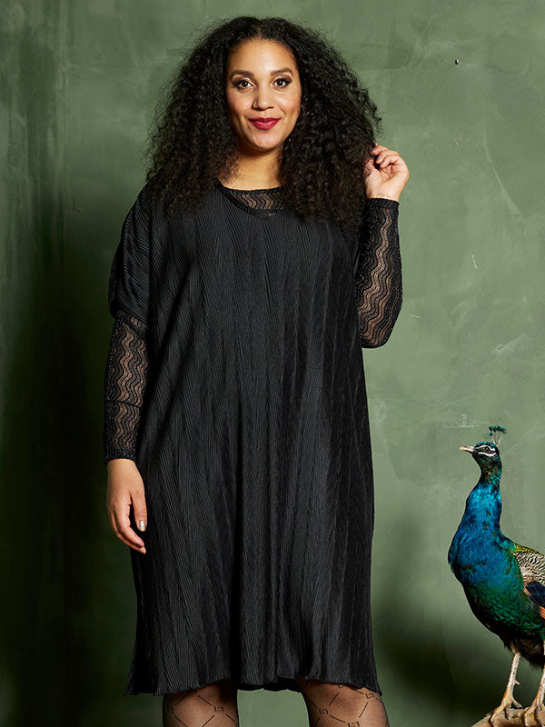 Zhenzi Alora Sheer Top in Black