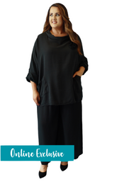 Andi Tencel Trousers in Black