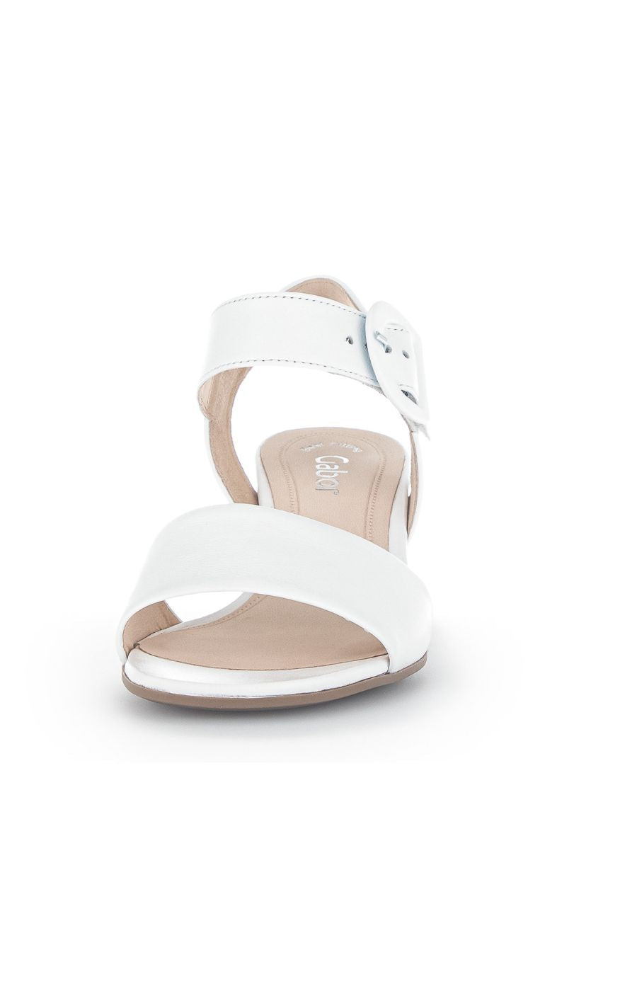 Gabor Block Heel Sandal in White