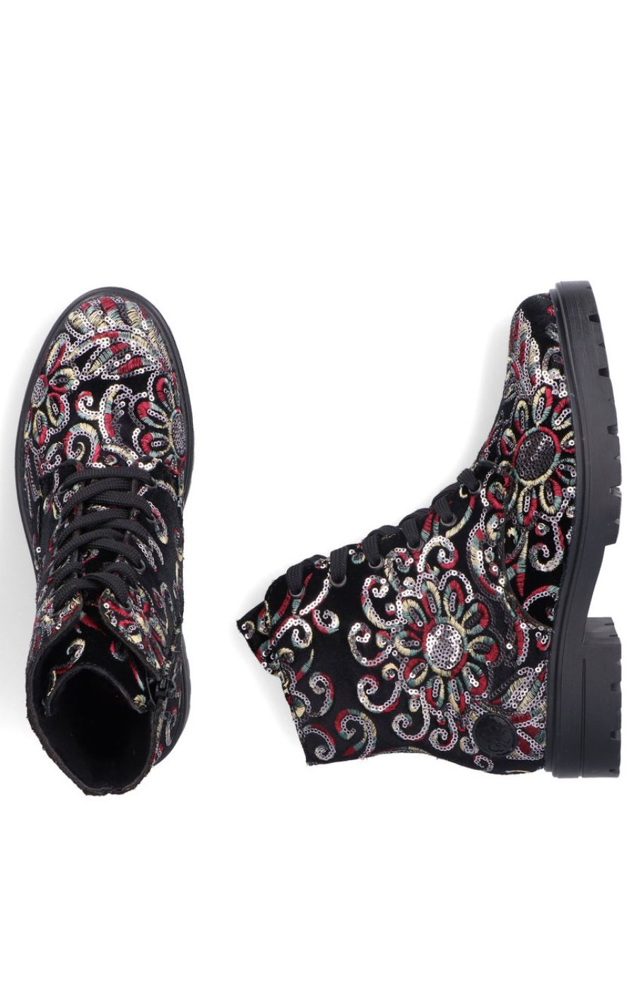 Rieker Floral Sequin Boot