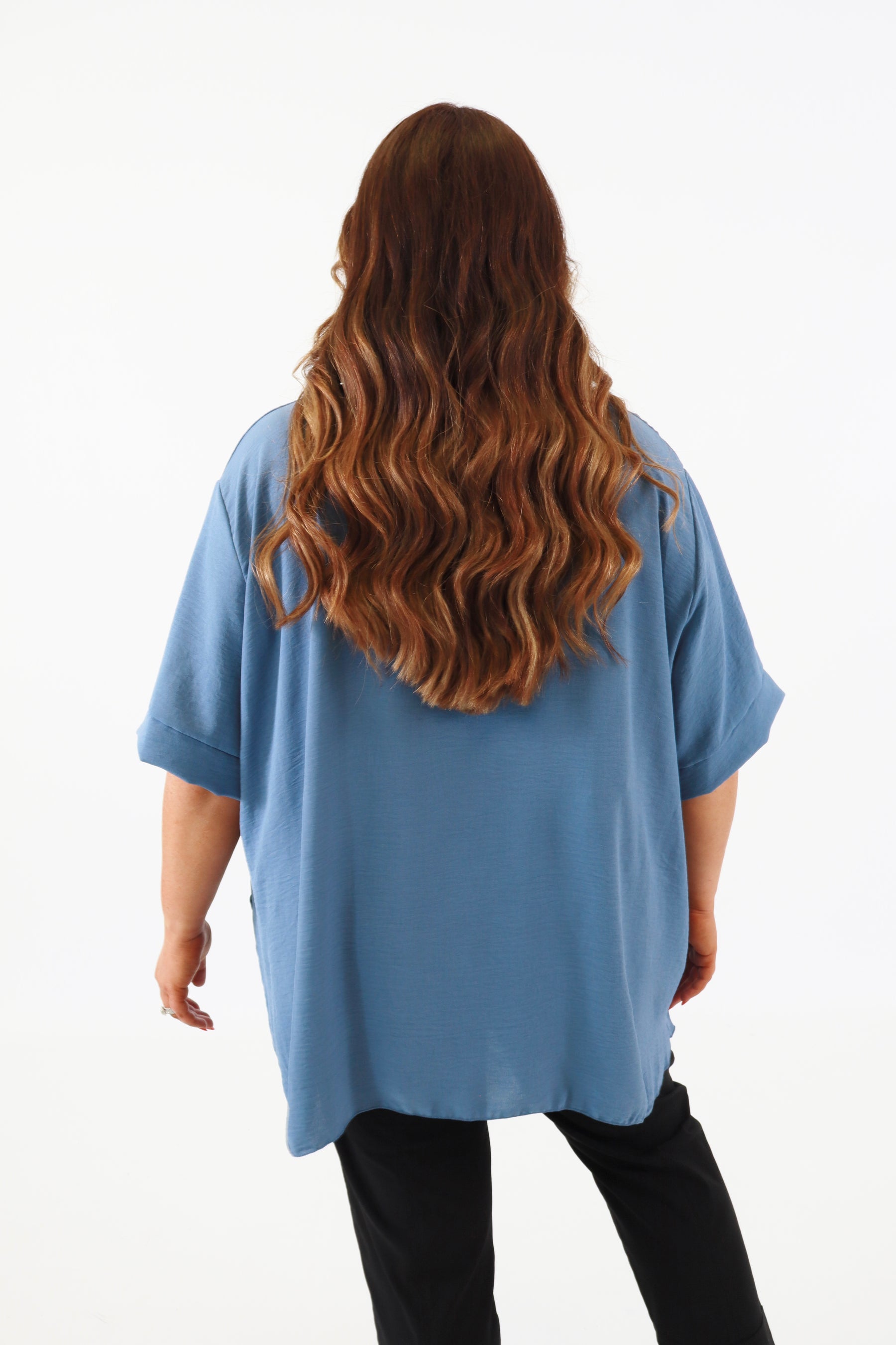 Adaline Blouse in Denim Blue