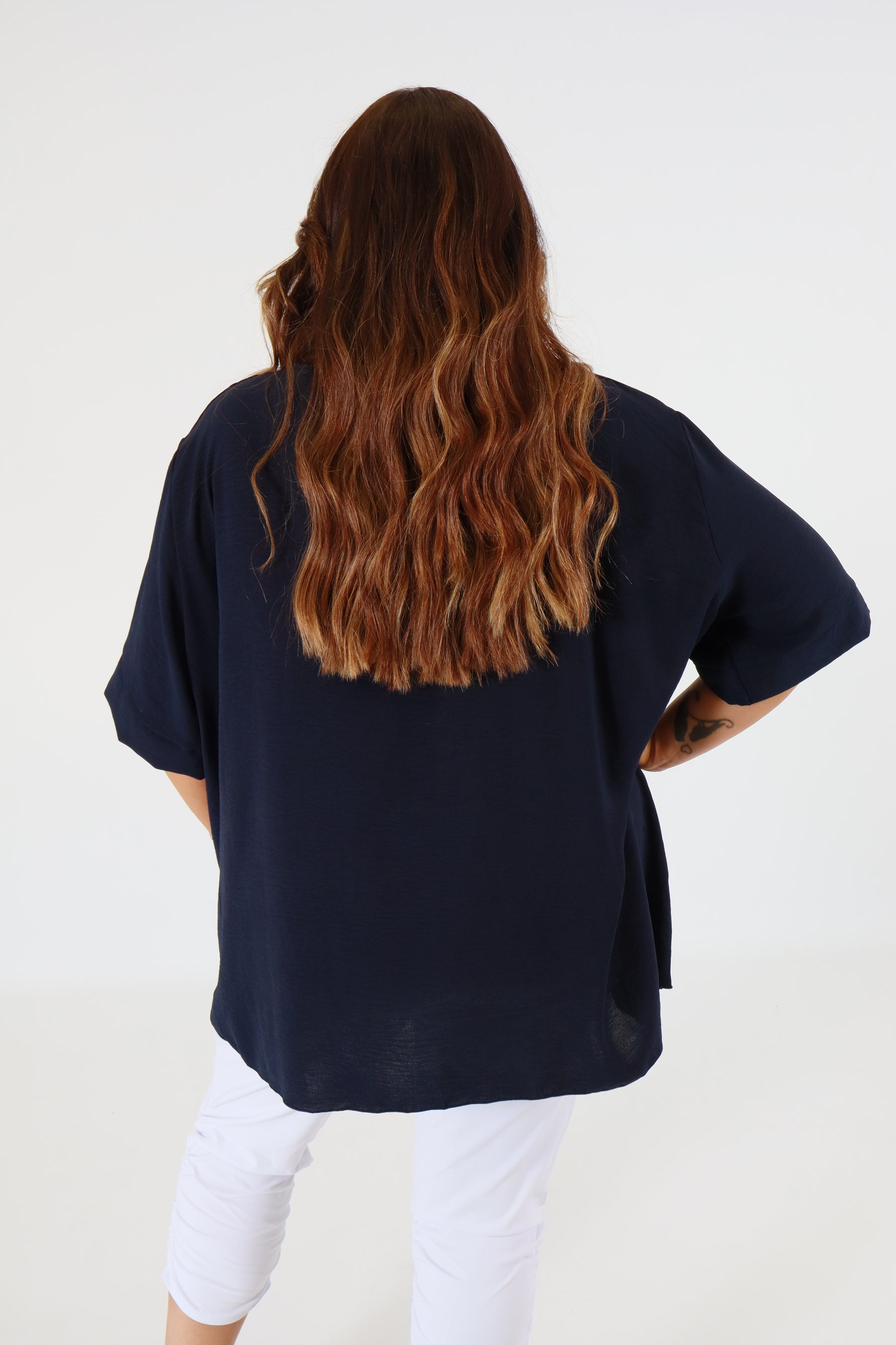 Adaline Blouse in Navy