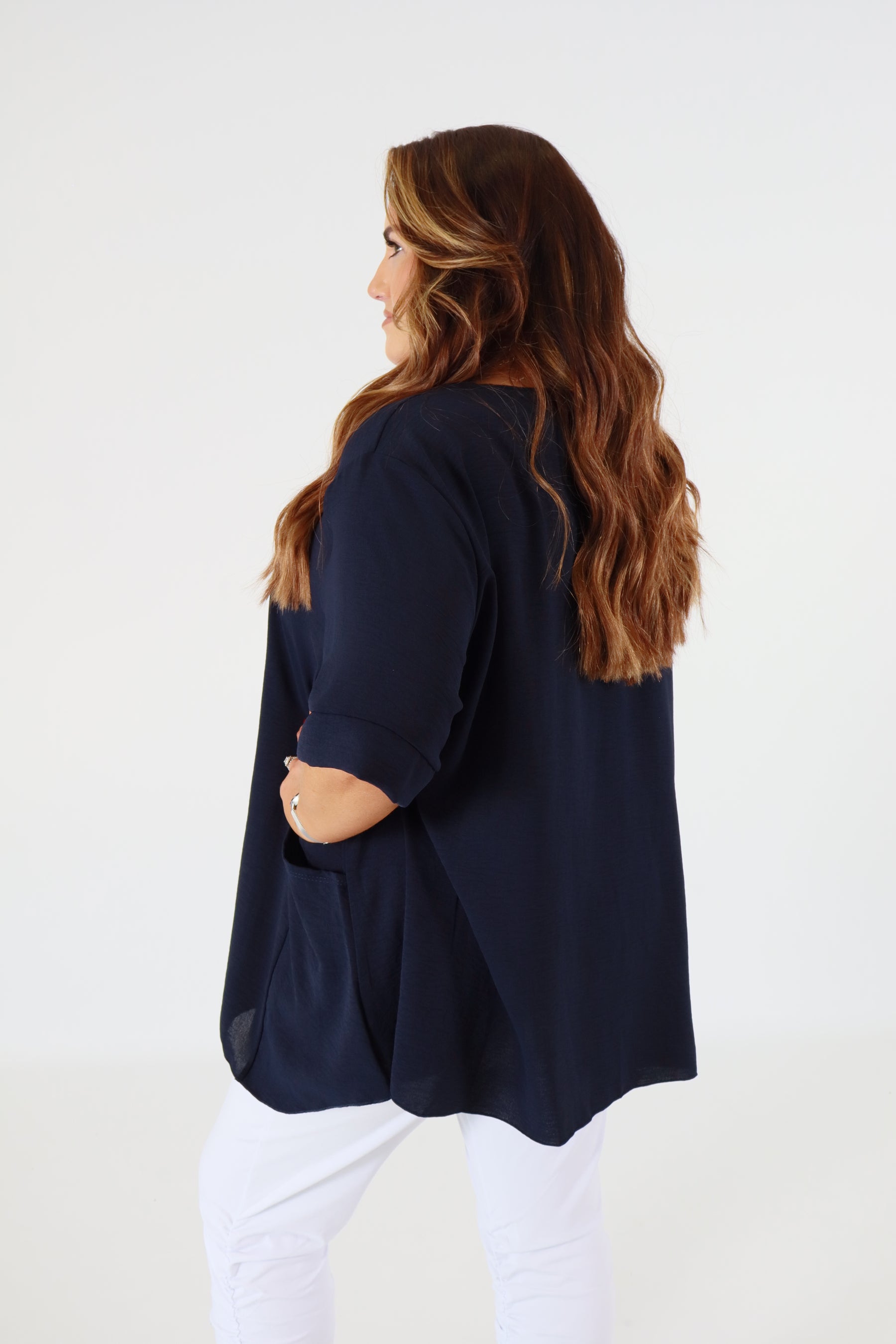 Adaline Blouse in Navy