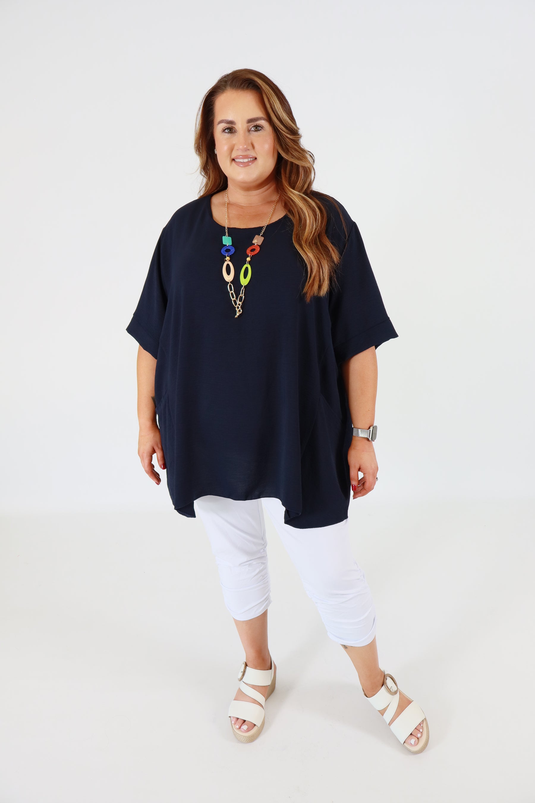 Adaline Blouse in Navy